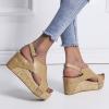 ZBYY Womens Wedge Platform Sandals Peep Toe Buckle Ankle Strap Summer Wedding Casual Comfort Breathable Wedges Sandals view 3