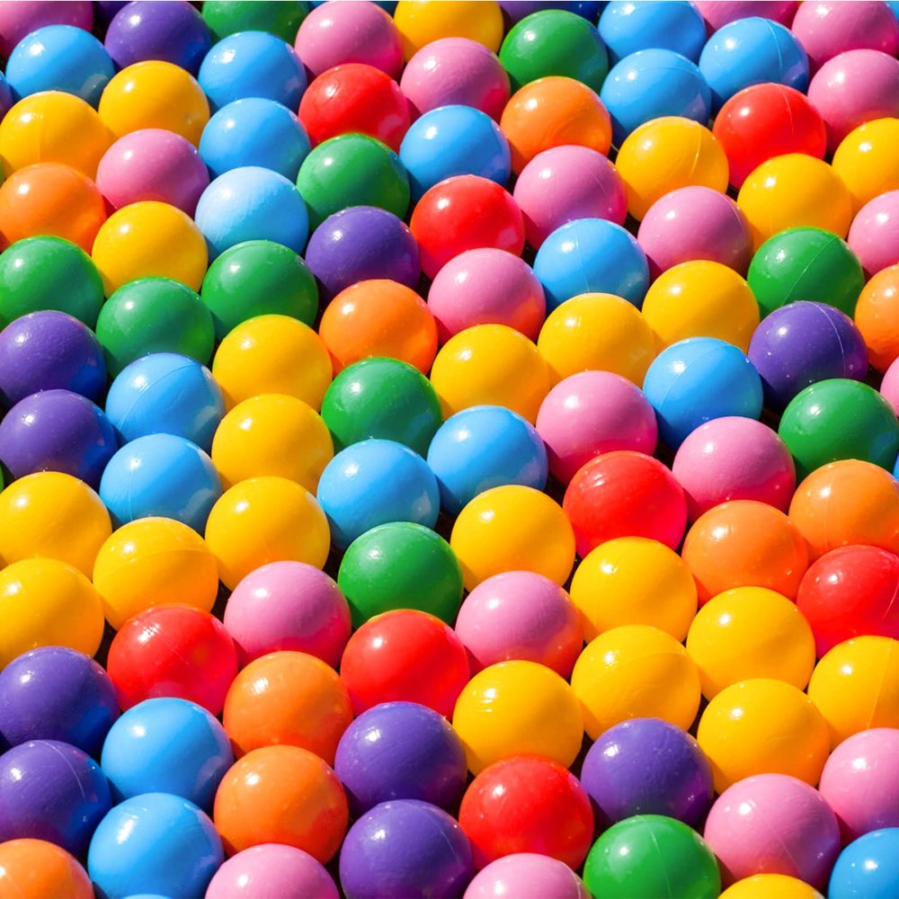 Balls for Ball Pits Ball Pits Balls, 100 Pcs - 7 Colors Plastic Balls,Phthalate and Bpa for Toddlers, Small Pets, Play Balls for Play Tent, Fence,Birthday Party