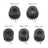 HARFINGTON 32P Hardened Pinion Motor Gear Set 5pcs 13T 14T 15T 16T 17T Fit 5mm RC Motor Shaft 0.8 Metric Pitch 32 Pitch Gears for RC Car, with Hex Key view 2