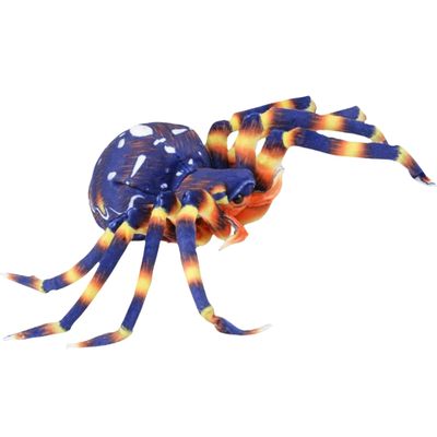 8" Plush Spider Toy - Stuffed Animal to Ignite Imaginations, Soft and Safe Realistic Toys for Kids 3+, Educational Play, Vibrant Colors - Perfect for Endless Adventures (Blue)