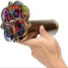 Generic Brass Flower Kaleidoscope Wheel Handmade Stand Van Double Cort Glass Stained Box view 2