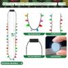 EOBOH 48PCS Christmas Necklaces Accessories, Glow Xmas Necklaces Party Favors, Christmas Lights Necklace 3 Modes Colorful Necklace, Xmas Ugly Xmas New Year Party Supplies Bulk view 2