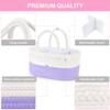 ABenkle Diaper Caddy Organizer, Boho Rustic Cotton Rope Nursery Baby Basket, Changing Table Organizer for Baby Diaper Storage and Baby Shower view 4