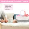 ABenkle Diaper Caddy Organizer, Boho Rustic Cotton Rope Nursery Baby Basket, Changing Table Organizer for Baby Diaper Storage and Baby Shower view 2