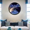 17.3" Moving Sand Art Wall Decor, Sand Art Liquid Motion Wall Hanging Art 3D Dynamic Sand Art Wall Decorative Sand Painting 360 Deep Sea Moving Sand Art Wall Sculptures for Home and Office Decor view 1