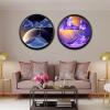 17.3" Moving Sand Art Wall Decor, Sand Art Liquid Motion Wall Hanging Art 3D Dynamic Sand Art Wall Decorative Sand Painting 360 Deep Sea Moving Sand Art Wall Sculptures for Home and Office Decor view 2