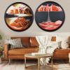 17.3" Moving Sand Art Wall Decor, Sand Art Liquid Motion Wall Hanging Art 3D Dynamic Sand Art Wall Decorative Sand Painting 360 Deep Sea Moving Sand Art Wall Sculptures for Home and Office Decor view 2