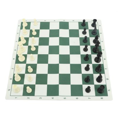Chess Sets, 17 Inch Portable Chess, 2 in 1 Travel Board Games for Kids and Adults, Teen Gifts Family Games Educational Toys, Tournament Thick Mousepad Mat with Storage Bag