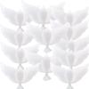 12 Pieces 36 Inches Large White Peace Dove Balloons Aluminum Foil Pigeon Bird Balloons for Wedding Engagement Funeral Memorials Remembrance Charity Party Decorations Supplies view 1