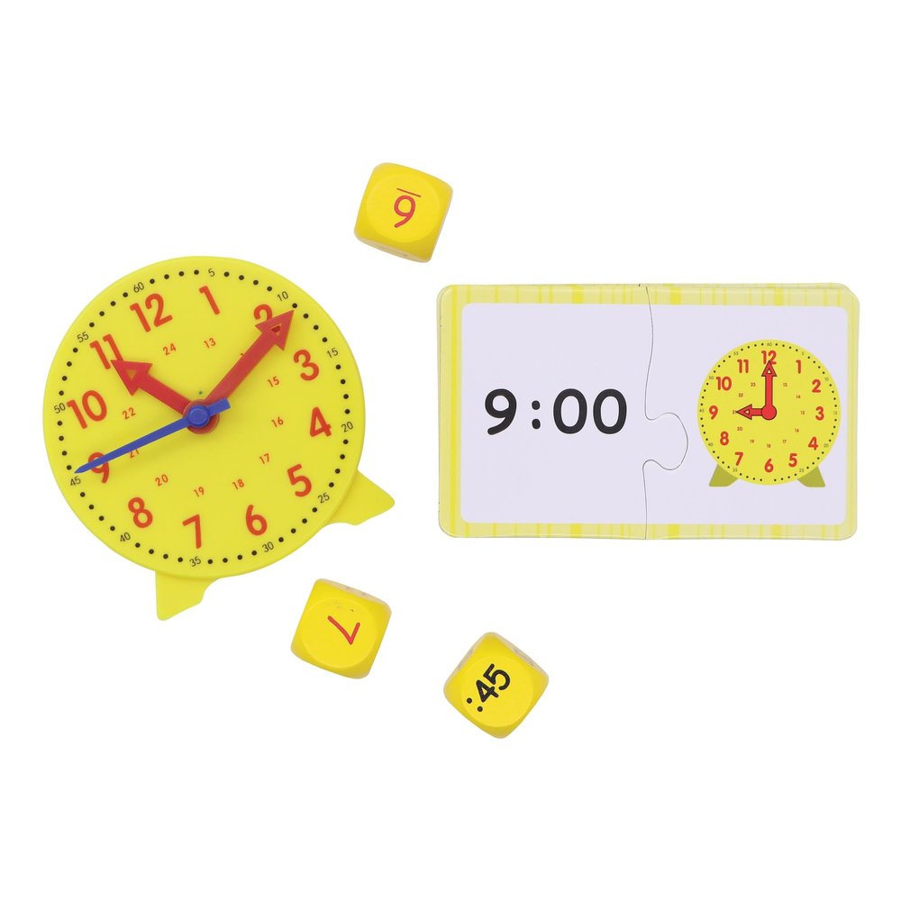 Office Depot Brand Time Activity Set, Yellow, 1st Grade, Set of 28 Pieces