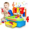 Cinne Toddler Tool Set, Kids Tool Bench with Light & Sound, Toddler Workbench with Shape Sorter, Toys for 1 Year Old Boy Gifts view 1