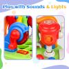Cinne Toddler Tool Set, Kids Tool Bench with Light & Sound, Toddler Workbench with Shape Sorter, Toys for 1 Year Old Boy Gifts view 3