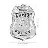 Amosfun 2pcs Police Badges Pins Pretend Play American Police Badge Brooch Halloween Party Cosplay Costume Accessory Brooch Prop Silver view 2