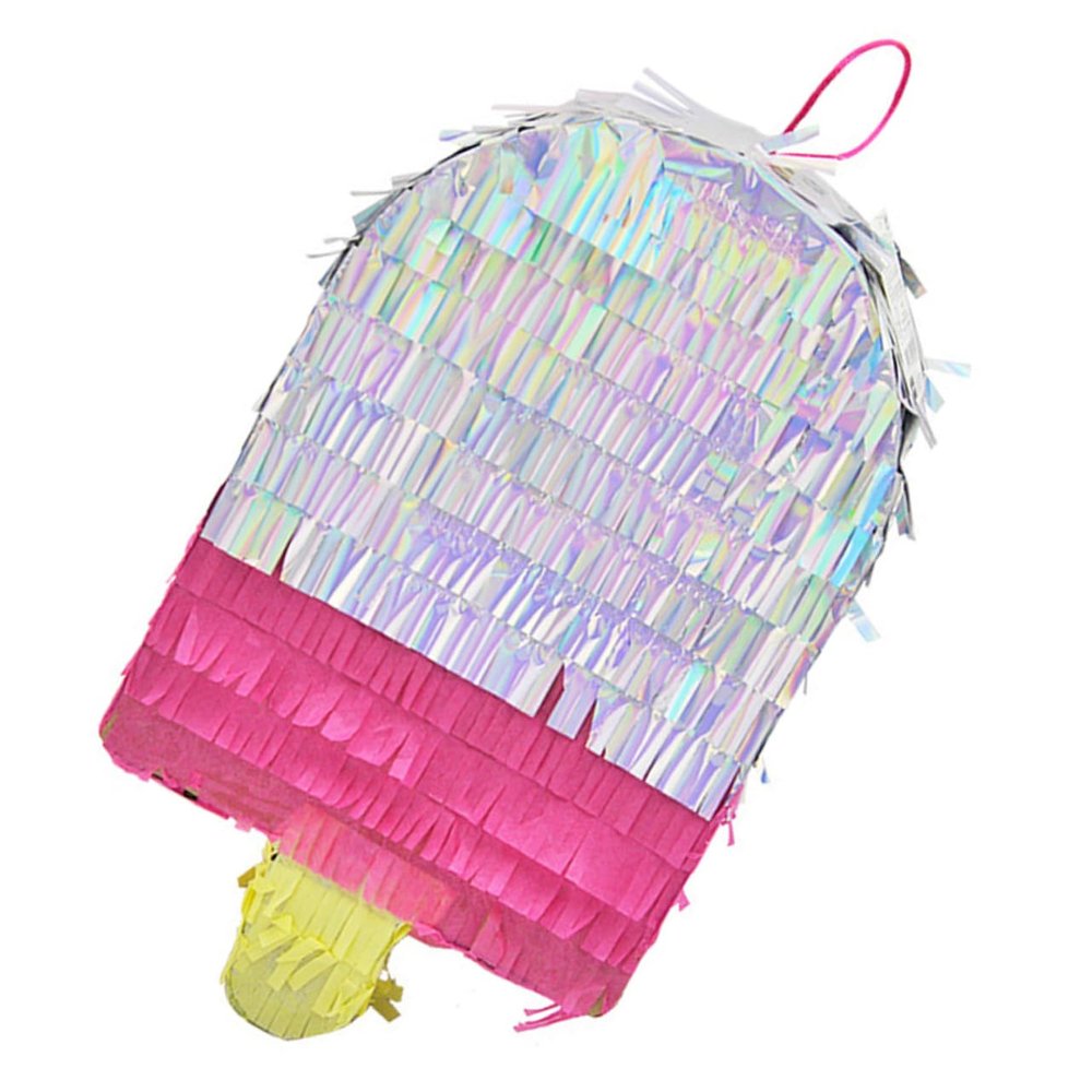 EXCEART Ice Cream Pinata Decoration Fun Summer Party Pendant Lightweight Prop for Birthday Celebrations Fill Candies Pranks for Themed Fiesta Events