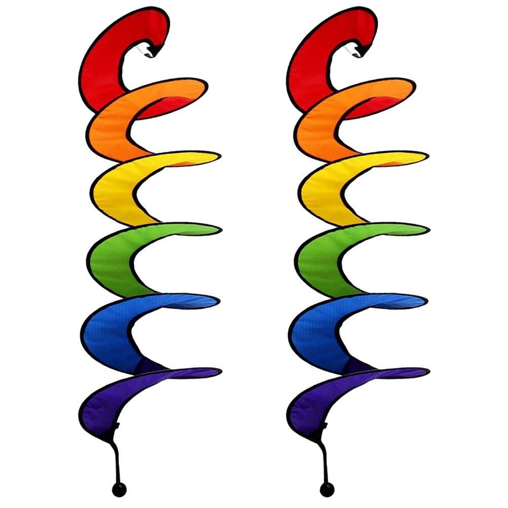 2Pcs Wind Spinners for Garden Rotating Spiral Pendant Outdoor Craft Lawn Ornaments Garden Rotating Decor Wind Spiral Decor