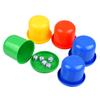 5pcs Dice Game Professional Dice Cups Stacking Cups Game Poker with Lid Play Set Sieve Bar Craps Toy D6 Box Stacking in a Plastic Set view 1