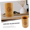 1 Set Divination Cash Cow Chinese Fortune Telling Coin Chinese Divination Game Prop Coins Copper s with Bucket Fortune-Telling Bucket Bamboo Pot Bamboo view 4