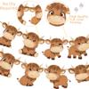 2pcs Highland Cow Party Banner - Brown Cow Print Decorations for Baby Shower, Western Theme Birthday, Farm Animal Party Supplies view 4