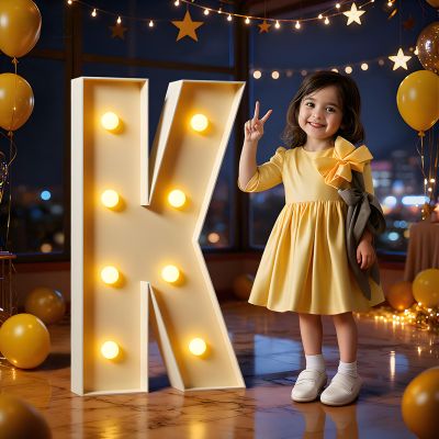 Marquee Letters 3 Feet Tall Large Light Up Letters K Happy Birthday Decorations Marry Me Engagement Party Decor Yellow Light Birthday Decorations Balloon Arch Kit Foam Sign K