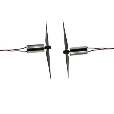 DELFIT Hobby Torque Small Helicopter Motor Quadcopters Motor Drone Aircraft Micro Motor 3.7V 40000RPM Motor 1020 Coreless Motor Engine Science (Color : 1020 Motor*2+Black AB Propeller)