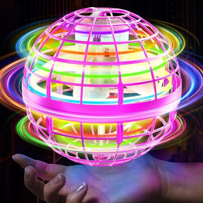 Fesbt Flying Orb Ball 2025 Boomerang Hover Ball Galatic Fidget Spinner Mini Drone Cool Toys Birthday Gift Ideas for 6 7 8 9 10+ Year Old Boys Girls Teens Indoor Outdoor(Blue) (Pink)