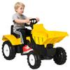 Aosom Ride On Excavator with Manual Control Bucket, No Power Ride on Tractor Pedal Car Pretend Play with Forward Backward, for Aged 3-6 Years Old, Yellow view 1