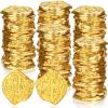Hanaive 50 Pcs Metal Pirate Coins Spanish Doubloon Replicas Pirate Treasure Metal Tokens Fake Play Coins for Kids Board Games Pirate Party Cosplay (Gold) view 1
