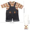Miunana 13-16 Inch Baby Doll Dress with Bear Backpack Fit for 35-45 CM Doll One-Piece Dress Bear Jumpsuit view 2