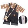 Miunana 13-16 Inch Baby Doll Dress with Bear Backpack Fit for 35-45 CM Doll One-Piece Dress Bear Jumpsuit view 3