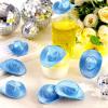 Sotiff 12 Pcs Mini Cowboy Hat Tiny Disco Glitter Hats for Crafts Little Miniature Western Hats for Doll Dessert Pet Gifts(Blue) view 2
