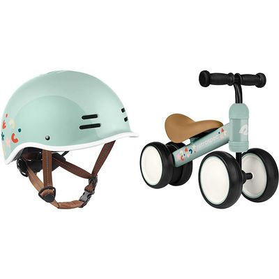 Retrospec Kids Bike Helmet and Baby Walker Balance Bike Bundle for Boys & Girls