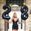 Isndare 40 Inch Crown Black Number 9 Balloon, 1 Count, Perfect for Birthday Party Decorations, Unisex, All Ages view 4