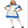Alice Costume Womens Halloween Blue Maid Princess Dress Party Cosplay Elastic Waist Lolita Outfits 2XL view 3
