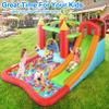 Bounce House, Inflatable Bounce House with Slide for Kids 5-12, Kids Water Slide Bouncy House Water Park for Backyard with Splash Slide,Climbing Wall,Ball Pit,Jumping Area (with Air Blower) view 2
