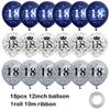 18Pcs Happy Birthday Balloons Decorations Navy Blue Silver 18th Birthday Balloons Decoration Happy 18th Birthday Confetti Latex Balloon Decorations for Men Women 18 Anniversary Birthday Party Dcor view 2