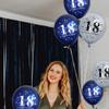 18Pcs Happy Birthday Balloons Decorations Navy Blue Silver 18th Birthday Balloons Decoration Happy 18th Birthday Confetti Latex Balloon Decorations for Men Women 18 Anniversary Birthday Party Dcor view 4