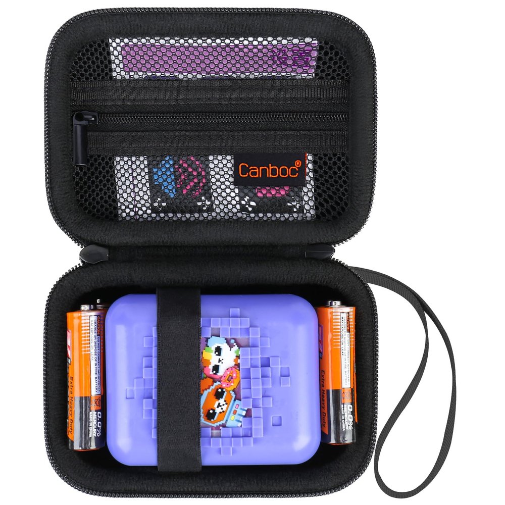 Canboc Carrying Travel Case Compatible with Bitzee Interactive Toy Digital Pet and Case, Virtual Electronic Pets Kids Toys Storage Bag, Black (Case Only)