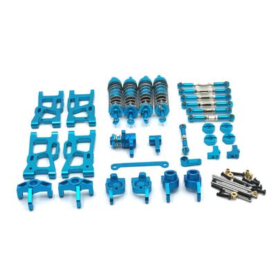 29PCs for Wltoys 144001 144002 124017 124019 144010 RC Car Upgrade and Modification Parts, Replacement Upgrade Accessories (Blue)