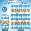 100Pcs Oktoberfest Paper Napkins Decorations, Oktoberfest Blue and White Bavarian Flag Check Luncheon Decorative Paper Napkins, Disposable Napkins for Beer Theme Oktoberfest Decorations Party Supplies view 2