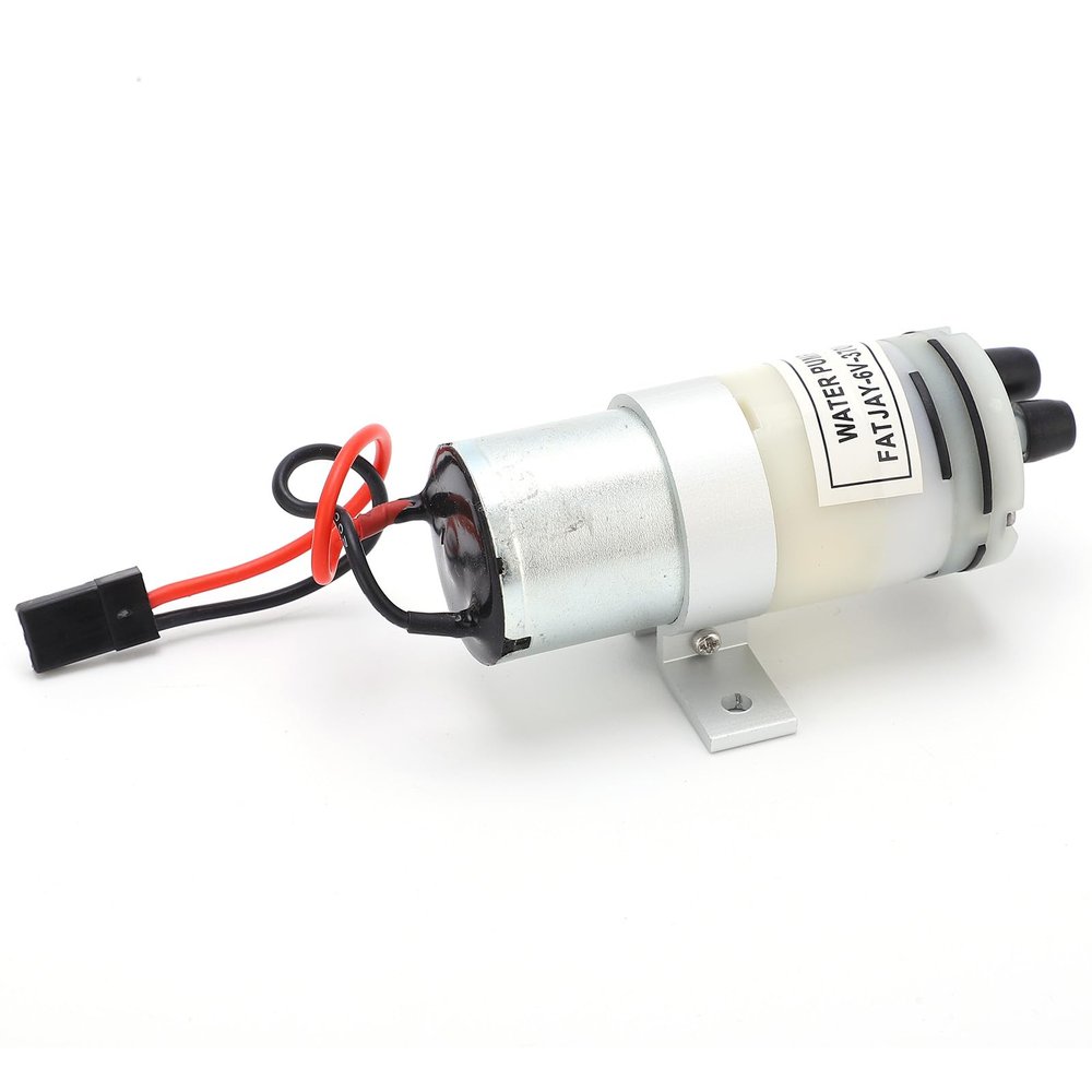 TREETDOBV RC Water Pump, 3-6V 370 Water Cooling Pump, JR Plug, White, Modern Style, Plastic & Aluminum, RC Boat Water Pump