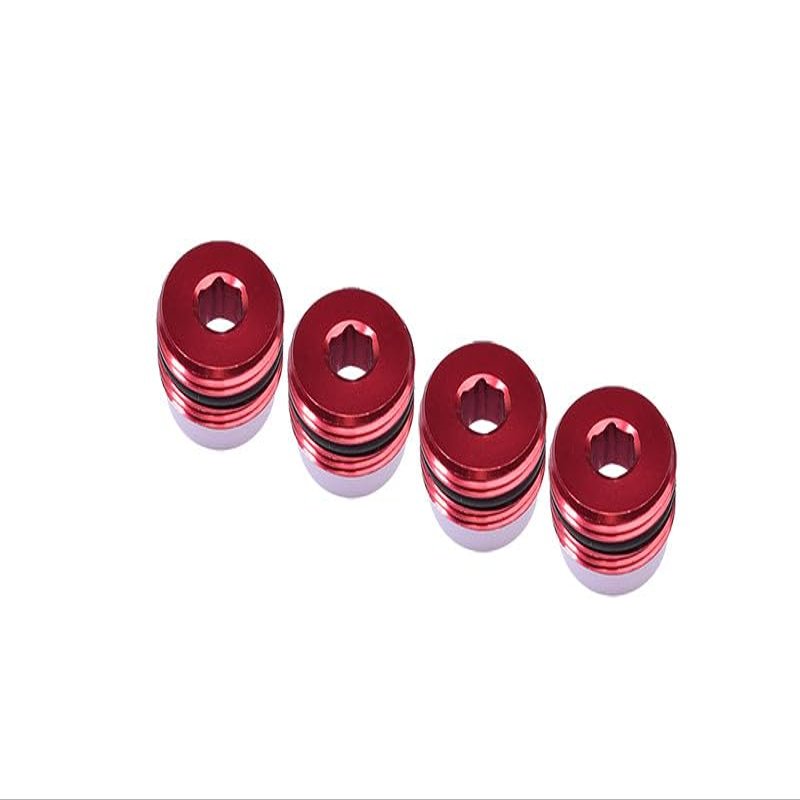 Aluminum 6061-T6 Knuckle Arm Dust-Proof Retainers for Traxxas 1:10 E REVO/REVO 3.3 / Slayer PRO 4X4 / 4WD Summit/T-MAXX 3.3 / E-MAXX/E-REVO VXL BRUSHLESS Upgrades - Red