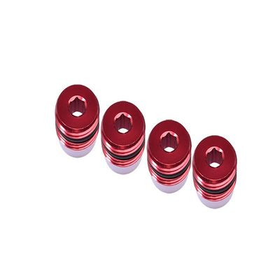 Aluminum Knuckle Arm Dust-Proof Retainers for Arrma 1:10 SENTON / 1:8 KRATON/Talion/Typhon / 1:7 Infraction/Limitless/Mojave/Mojave V2 / Infraction V2 / FIRETEAM/Limitless V2 / Felony - Red - Red