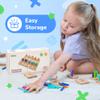 Bimi Boo Counting Peg Boards and Number Tracing for Kids - Wooden Montessori Arithmetic Math Toy Set for Toddlers and Preschoolers - Math Manipulatives for Kindergarten (55 Pegs, 10 Boards, 1 Pencil) view 4