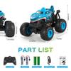 DYODYORC Remote Control Car, 2.4Ghz All Terrain Shark Monster Truck Toys, RC Truck with Music, 3 Lighting Effects, 360 Stunt Capable, 2 Batteries Ready to Run, Toy Gifts for Boys and Girls (Blue) view 2