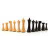 4" Reproduced Minimalist Hermann Ohme Design Chess Pieces only - Weighted (Ebonized Boxwood & Boxwood) view 2