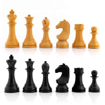 3.75" Fide World Championship Reproduced Chess Pieces Only in Ebonized Boxwood
