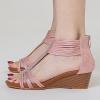 ZBYY Women's Slide Wedge Sandal Open Toe High Heel Zipper Back Platform Summer Walking Slingback Casual Roman Shoes view 2