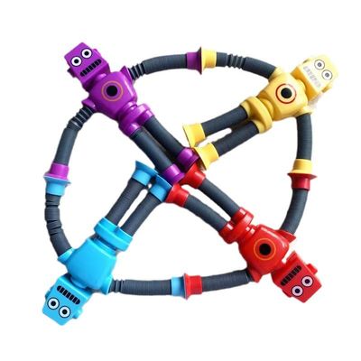 BEPHON DIY Deformable Robot Fingertip Toys, Decompression Spinner, Telescopic Tube Suction Cups, Decompression Fun Toys for Children and Adults