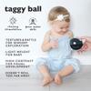 Wee Gallery Taggy Ball with Rattle, Soft Sensory Baby Toy, Sensory Ball with Organic Cotton Fabric, Little Tags & Gentle Rattle for Tummy Time, Grasping & Developmental Play, Acorns view 2