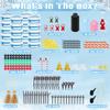 EOBOH 20 Pack Snowman Kit, DIY Christmas Craft for Kids, Build a Snowman Kit Indoors Decorations, Creative Air Dry Clay Modeling Crafts Kit for School Winter Party Activities, Christmas Perfect Kids view 2